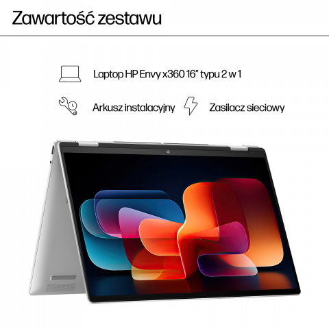 HP ENVY x360 16-ac0003nw Ultra 7 155U 16,0"WUXGA Touch AG IPS 300nits 16GB DDR5 SSD1TB Intel Arc 5MP Win11 2Y Glacier Silver - Galeria zdjęcie 10