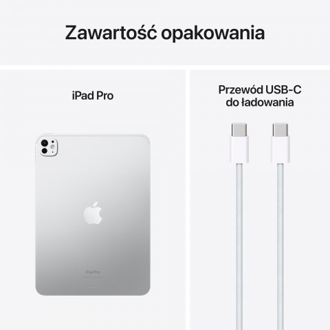 Apple 11-inch iPad Pro (M4) WiFi 256GB with Standard glass - Silver - Galeria zdjęcie 9