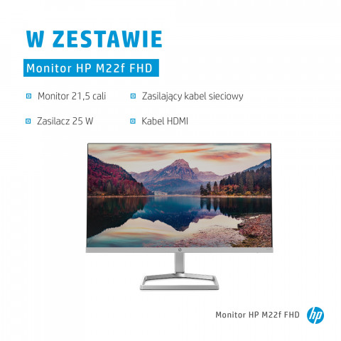 Monitor HP M22f 21,5"FHD IPS 5ms 300nits 75Hz VGA HDMI - Galeria zdjęcie 9