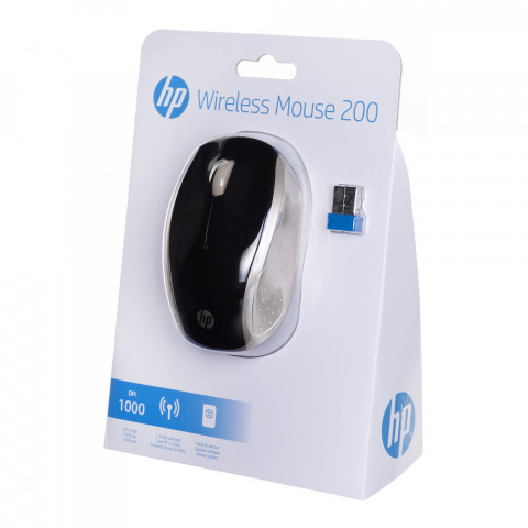 HP Wireless Mouse HP200 czarno-złota 2HU83AA - Galeria zdjęcie 2