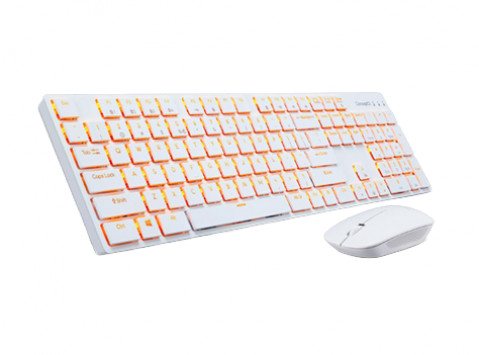 Zestaw klawiatura + mysz Acer ConceptD DKR010 Combo Bluetooth Backlit Keyboard and Mouse klawiatura z podświetleniem bezprzewodowe białe GP.ACC11.013 - Galeria zdjęcie 1