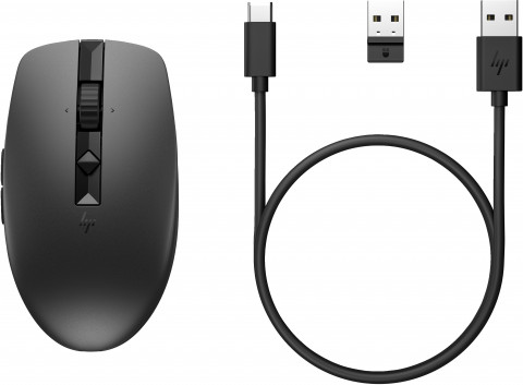 MYSZ optyczna z akumulatorem HP 710 Silent Bluetooth bezprzewodowa 6E6F2AA Czarna - Galeria zdjęcie 2