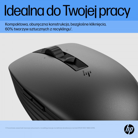 MYSZ optyczna z akumulatorem HP 710 Silent Bluetooth bezprzewodowa 6E6F2AA Czarna - Galeria zdjęcie 17