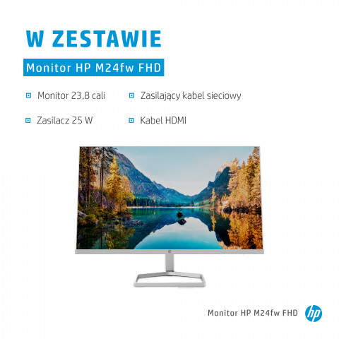 MONITOR HP LED, IPS 23,8" M24fw (2D9K1E9) - Galeria zdjęcie 7
