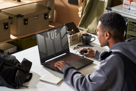 ASUS TUF Gaming A15 FA507UI-LP015W Ryzen 9 8945H 15.6"FHD 144Hz IPS-level 250nits AG 16GB DDR5 5600 SSD1TB GeForce RTX 4070 8GB WLAN+BT LAN Cam 90WHrs Win11 Mecha Gray - Galeria zdjęcie 9
