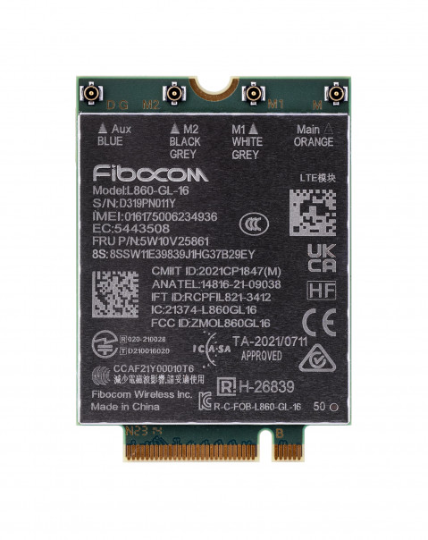 Lenovo ThinStation Fibocom L860-GL-16 XMM7560 CAT16 4G PCIE M.2 3042 WWAN - Galeria zdjęcie 1