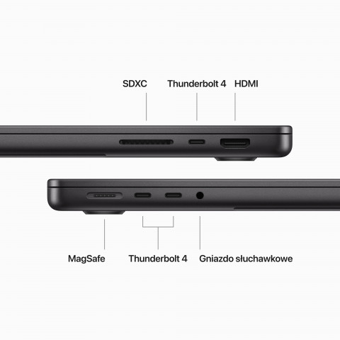 Apple 14-inch MacBook Pro: M3 Max chip with 14-core CPU and 30-core GPU, 1TB SSD Space Black - Galeria zdjęcie 6