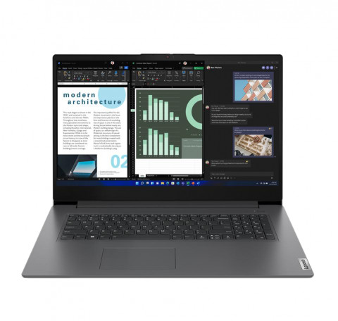 Lenovo V17 G4 IRU i7-1355U 17.3" FHD IPS 300nits AG 16GB DDR4-3200 SSD512 Intel Iris Xe Graphics W11Pro Iron Grey 3Y OnSite - Galeria zdjęcie 1