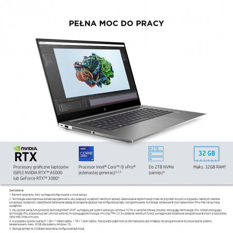 HP ZBook Studio G8 i7-11800H 15,6"FHD 16GB DDR4 3200 SSD512 Quadro T1200 W10Pro - Galeria zdjęcie 11