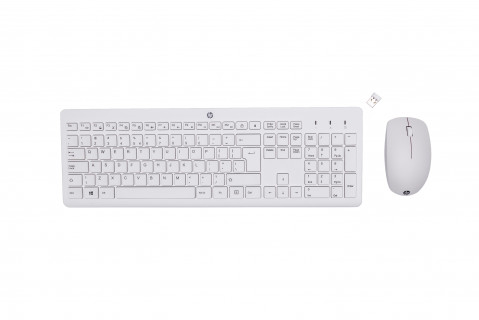 Zestaw klawiatura + mysz HP 230 Wireless Mouse and Keyboard Combo bezprzewodowe białe 3L1F0AA - Galeria zdjęcie 1