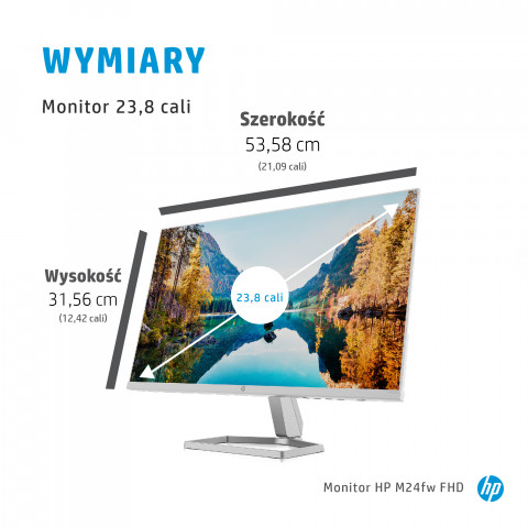 MONITOR HP LED, IPS 23,8" M24fw (2D9K1E9) - Galeria zdjęcie 8