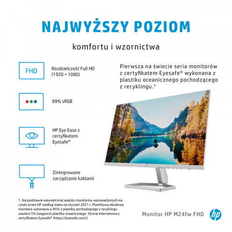 MONITOR HP LED, IPS 23,8" M24fw (2D9K1E9) - Galeria zdjęcie 10