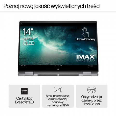 HP ENVY x360 14-fa0400nw Ryzen 5 8640HS 14,0"WUXGA Touch AG IPS300 nits 16GB DDR5 SSD512 Radeon Integrated 5MP W11Pro 2Y Glacier Silver - Galeria zdjęcie 18