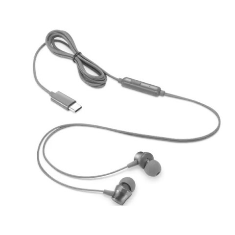Słuchawki douszne z mikrofonem Lenovo 300 GXD1J77353 USB-C szare - Galeria zdjęcie 4