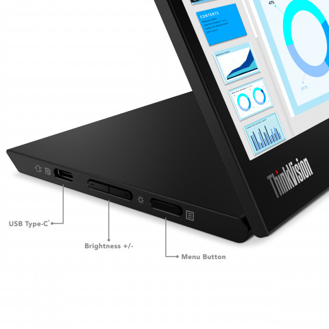 Lenovo ThinkVision M14d 14" QHD IPS 60Hz 300nits AG 2xUSB-C Raven Black - Galeria zdjęcie 10
