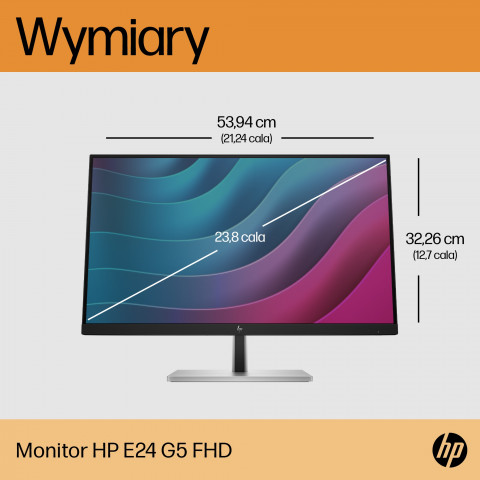 MONITOR HP LED 23,8” E24 G5 (6N6E9AA) - Galeria zdjęcie 13
