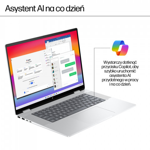 HP ENVY x360 16-ac0003nw Ultra 7 155U 16,0"WUXGA Touch AG IPS 300nits 16GB DDR5 SSD1TB Intel Arc 5MP Win11 2Y Glacier Silver - Galeria zdjęcie 13