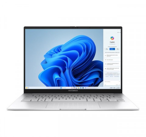 ASUS Zenbook 14 OLED UX3405MA-PP288W Ultra 9 185H 14.0"3K 120Hz 400nits Glossy 32GB LPDDR5X SSD1TB Intel Arc Graphics WLAN+BT Cam 75WHrs Win11 Foggy Silver - Galeria zdjęcie 1