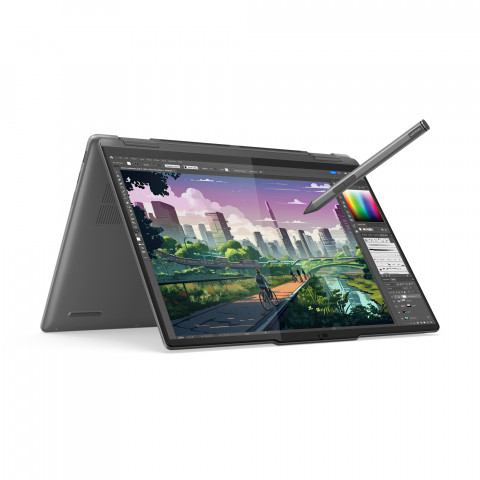 Lenovo Yoga 7 2-in-1 14AHP9 Ryzen 5 8640HS 14" WUXGA OLED 400nits Glossy 16GB LPDDR5x-6400 SSD512 Radeon 760M Graphics Win11 Storm Grey - Galeria zdjęcie 3