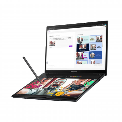 ASUS Zenbook Duo UX8406CA-PZ068X ARL H Core Ultra 9 14.0" 3K 120Hz 400nits Glossy 32GB LPDDR5X SSD2TB Intel Arc Graphics WLAN+BT Cam 75WHrs W11Pro Inkwell Gray - Galeria zdjęcie 3