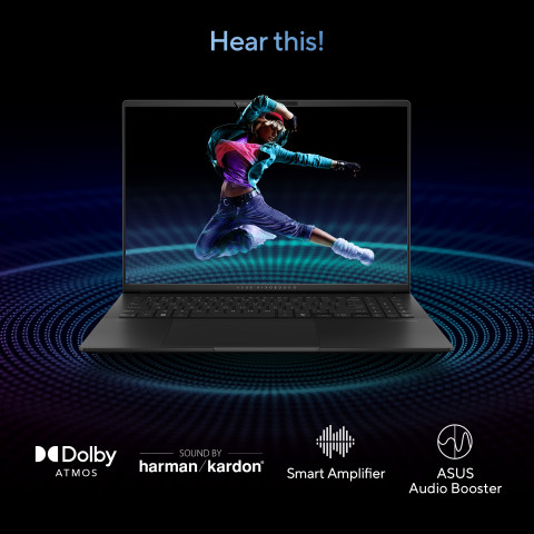ASUS Vivobook S 16 OLED S5606MA-MX119W Ultra 7 155H 16.0" 3.2K 120Hz 400nits 32GB LPDDR5X SSD1TB Intel Arc Graphics WLAN+BT cam1080 Glossy 75WHrs Win11 Mist Blue - Galeria zdjęcie 27