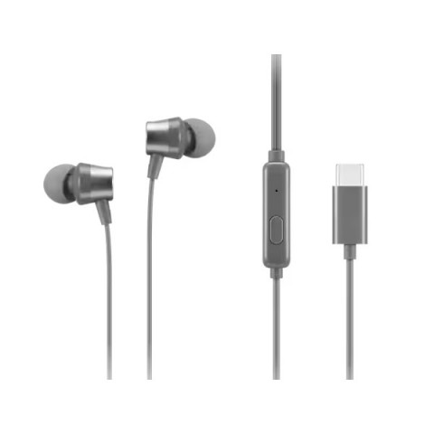 Słuchawki douszne z mikrofonem Lenovo 300 GXD1J77353 USB-C szare - Galeria zdjęcie 2