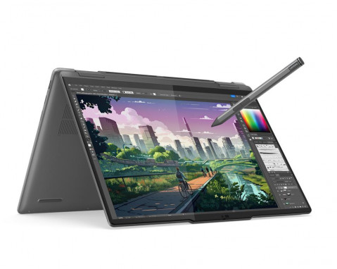 Lenovo Yoga 7 2-in-1 14AHP9 Ryzen 7 8840HS 14" WUXGA OLED 400nits Glossy 16GB LPDDR5x-6400 SSD512 Radeon 760M Graphics Win11 Storm Grey - Galeria zdjęcie 12