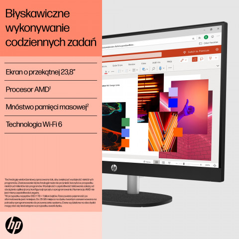 HP AIO 24-cr0005nw Ryzen 5 7520U 23.8"FHD AG IPS 8GB_DDR5 SSD512 Radeon 610M Win11 2Y Shell White - Galeria zdjęcie 8