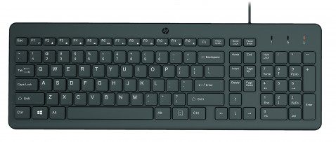 Klawiatura HP 150 Wired Keyboard przewodowa czarna 664R5AA - Galeria zdjęcie 1
