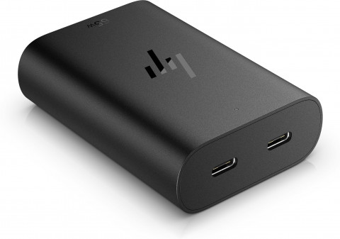 Zasilacz sieciowy HP 65W GaN 2xUSB-C czarny 600Q7AA - Galeria zdjęcie 7