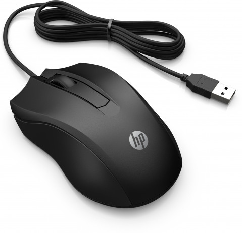 Mysz HP Wired Mouse 100 przewodowa czarna 6VY96AA - Galeria zdjęcie 4
