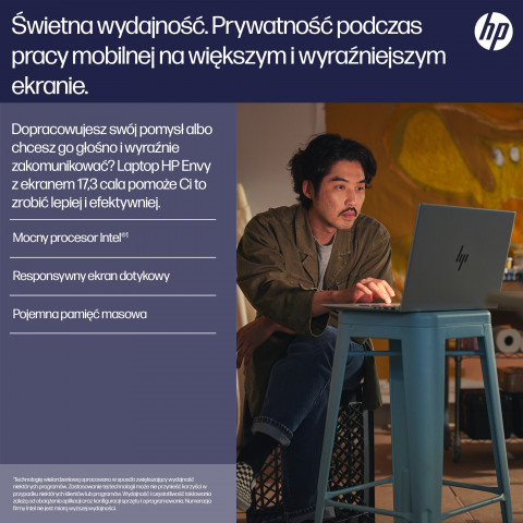 HP Envy 17-cw0229nw i5-13500H 17.3"FHD IPS 300nits 16GB DDR4 SSD512 Intel Iris Xe IR Camera Win11 2Y Natural Silver - Galeria zdjęcie 16