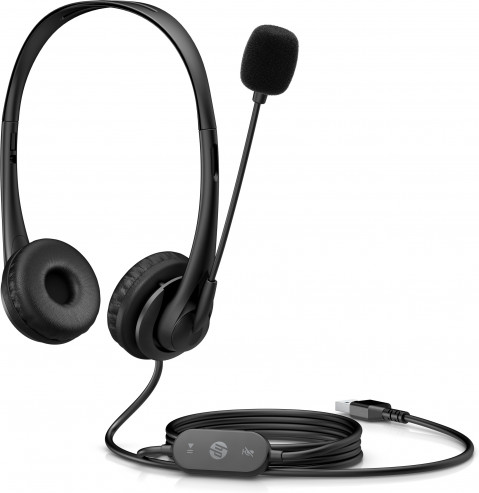 HP Słuchawki G2, 428H5AA, USB, czarne - Galeria zdjęcie 3