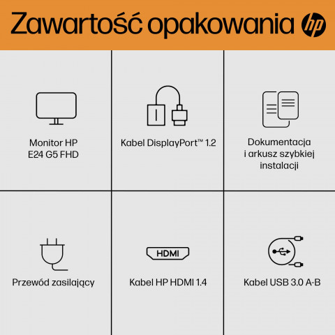 MONITOR HP LED 23,8” E24 G5 (6N6E9AA) - Galeria zdjęcie 9