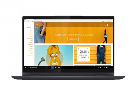 Lenovo Yoga 7 14ACN6 Ryzen 7 5800U 14" FHD IPS 300nits Glossy 16GB LPDDR4x-4266 SSD512 AMD Radeon Graphics 71Wh Win11 Slate Grey - Galeria zdjęcie 4
