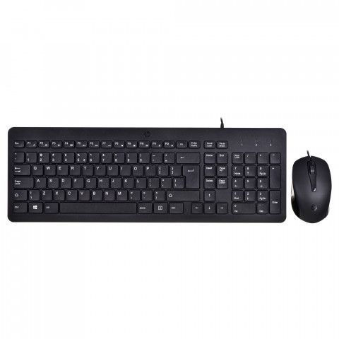 Zestaw klawiatura + mysz HP 150 Wired Mouse and Keyboard przewodowe czarne 240J7AA - Galeria zdjęcie 2