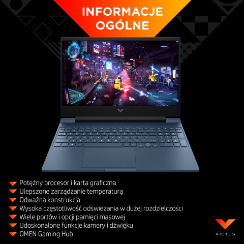 HP Victus 15-FA0005TG i5-12450H 15.6" FHD 144Hz 8GB SSD 256GB BT BLKB LAN GeForce GTX 1650 4GB Win 11 (REPACK) 2Y - Galeria zdjęcie 17
