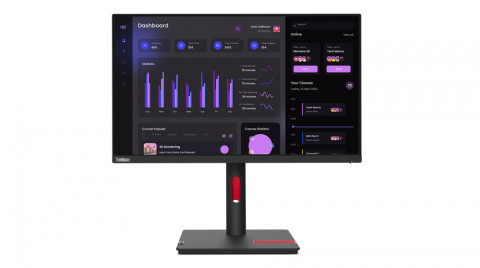 Lenovo ThinkVision T24i-30 23.8"FHD 4ms 60Hz 250nits AG HDMI USB Raven Black 3Y - Galeria zdjęcie 2