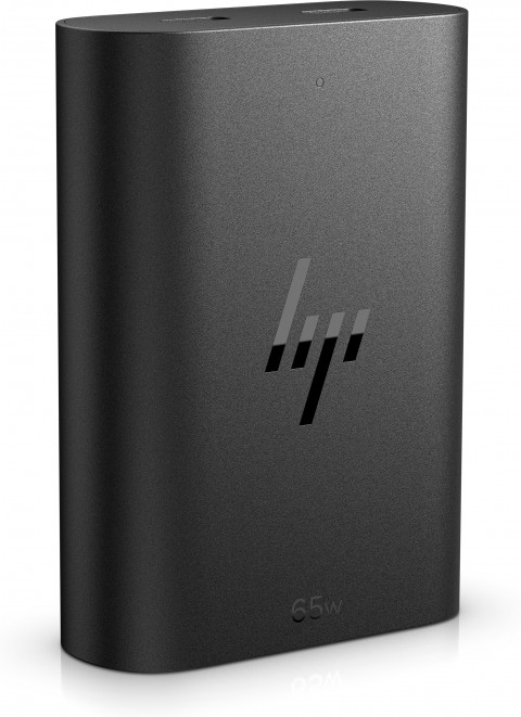 Zasilacz sieciowy HP 65W GaN 2xUSB-C czarny 600Q7AA - Galeria zdjęcie 3