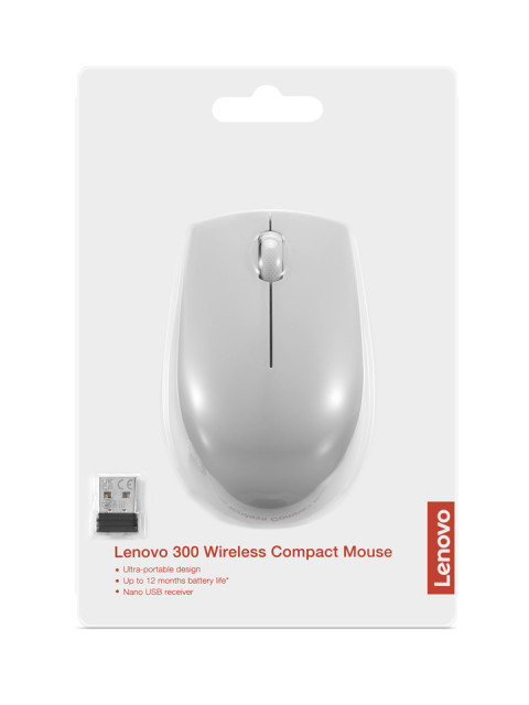 Mysz optyczna Lenovo Compact 300, bezprzewodowa szara - Galeria zdjęcie 6