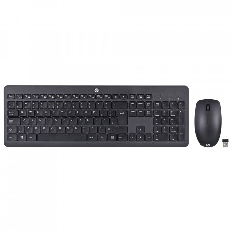 Zestaw klawiatura + mysz HP 230 Wireless Mouse and Keyboard Combo bezprzewodowe czarne 18H24AA - Galeria zdjęcie 1