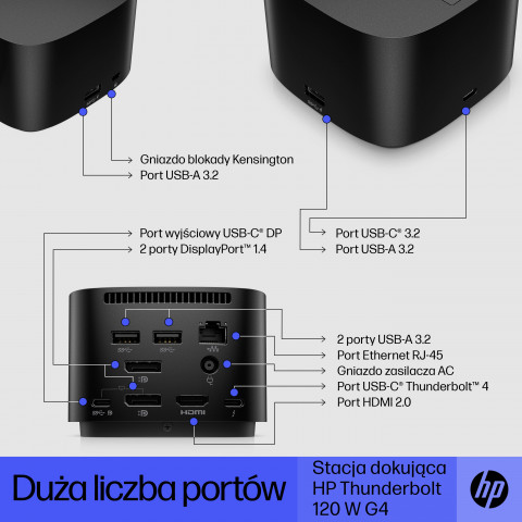 Stacja dokujaca HP Thunderbolt Dock G4 USB-C 120W - Galeria zdjęcie 5