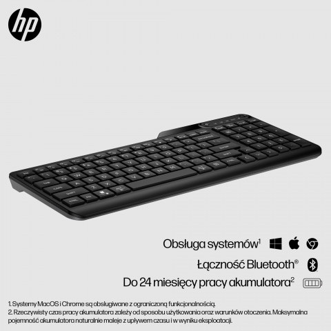Klawiatura HP 460 Multi-Device Bluetooth Keyboard bezprzewodowa czarna 7N7B8AA - Galeria zdjęcie 11