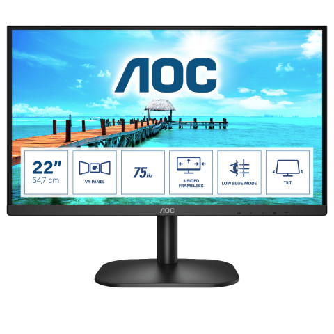MONITOR AOC LED 21,5" 22B2H/EU - Galeria zdjęcie 1