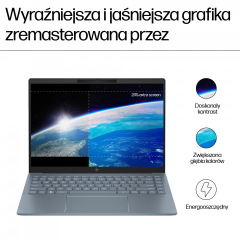 HP Pavilion14-ew1007nn Ultra 5 125H 14,0"2.8K OLED 400nits 120Hz 16GB DDR5 SSD512 Intel Arc 5MP Win11 2Y Natural Silver - Galeria zdjęcie 10