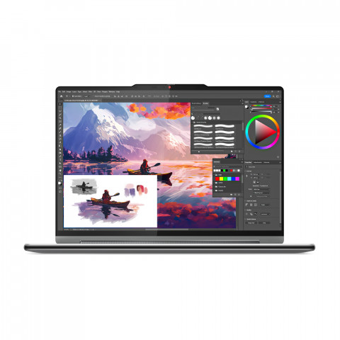 Lenovo Yoga 9 2-in-1 14IMH9 Ultra 7 155H 14" 2.8K OLED 400nits Glossy 120Hz 32GB LPDDR5x-7467 SSD512 Intel Arc Graphics Win11 Luna Grey - Galeria zdjęcie 2