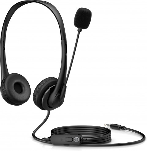 Słuchawki z mikrofonem HP Stereo 3.5mm Headset G2 przewodowe czarne 428H6AA - Galeria zdjęcie 3