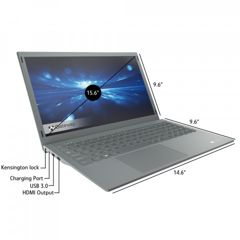 Gateway GWTN156-11BK QuadCore Pentium Silver N5030 15,6"FHD IPS 4GB DDR4 SSD256 UHD605 USB-C BT Win10 (REPACK) 2Y Gray - Galeria zdjęcie 8