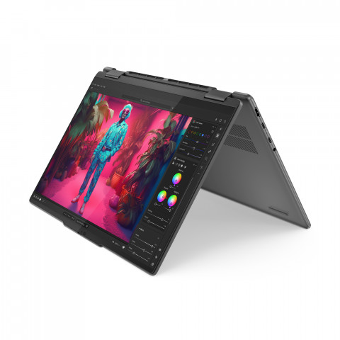 Lenovo Yoga 7 2-in-1 14AHP9 Ryzen 5 8640HS 14" WUXGA OLED 400nits Glossy 16GB LPDDR5x-6400 SSD512 Radeon 760M Graphics Win11 Storm Grey - Galeria zdjęcie 14