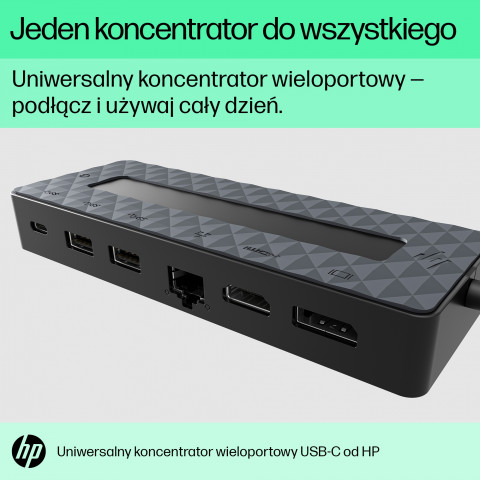 Stacja dokująca HP USB-C Universal Multiport Hub czarna 50H98AA - Galeria zdjęcie 10
